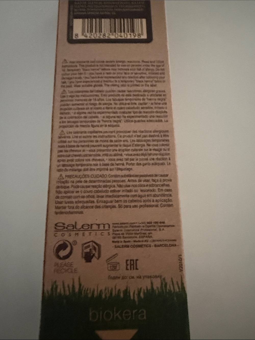 Salerm COLOR Organic Hair Color – Salerm Biokera 10,12 Pearly Platinum Blond - Picture 7 of 9